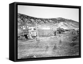 Hell on Wheels' Town in Bear River, Nebraska, 1860S (B/W Photo)-American Photographer-Framed Stretched Canvas