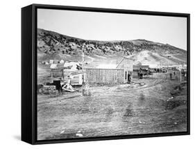 Hell on Wheels' Town in Bear River, Nebraska, 1860S (B/W Photo)-American Photographer-Framed Stretched Canvas