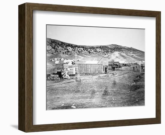 Hell on Wheels' Town in Bear River, Nebraska, 1860S (B/W Photo)-American Photographer-Framed Giclee Print