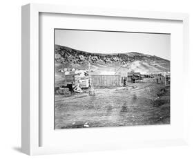 Hell on Wheels' Town in Bear River, Nebraska, 1860S (B/W Photo)-American Photographer-Framed Giclee Print