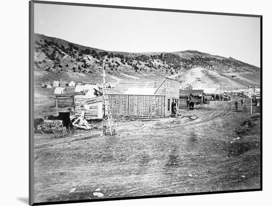 Hell on Wheels' Town in Bear River, Nebraska, 1860S (B/W Photo)-American Photographer-Mounted Giclee Print