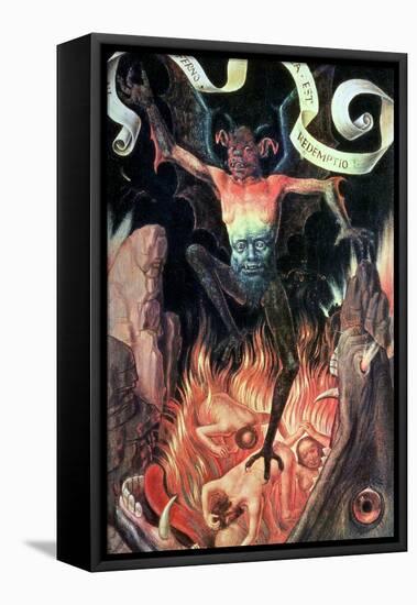 Hell, Right Hand Panel from the Triptych of Earthly Vanity and Divine Salvation, circa 1485-Hans Memling-Framed Stretched Canvas