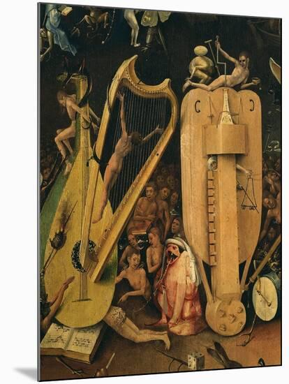 Hell, Right-Hand Panel of the Garden of Earthly Delights, C. 1503-04 Triptych (Detail)-Hieronymus Bosch-Mounted Giclee Print