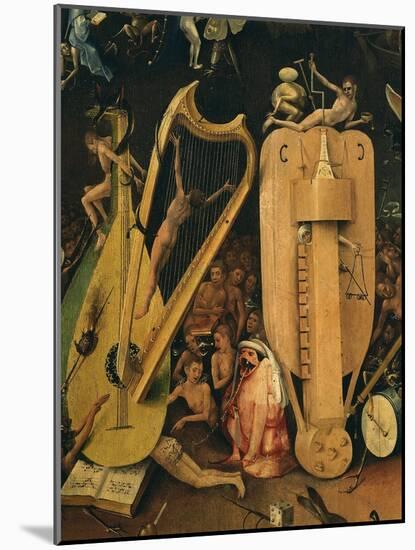 Hell, Right-Hand Panel of the Garden of Earthly Delights, C. 1503-04 Triptych (Detail)-Hieronymus Bosch-Mounted Giclee Print