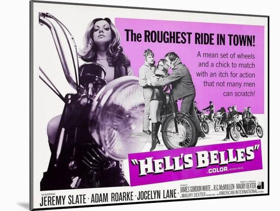 HELL'S BELLES, Jocelyn Lane (left), center from left: Jeremy Slate, Jocelyn Lane, Adam Roarke, 1970-null-Mounted Art Print