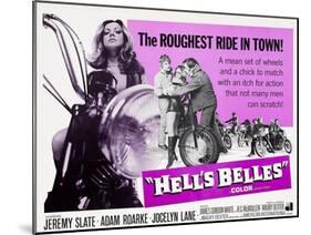 HELL'S BELLES, Jocelyn Lane (left), center from left: Jeremy Slate, Jocelyn Lane, Adam Roarke, 1970-null-Mounted Art Print