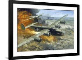 Hell's Wench on Fire over Ploesti-null-Framed Giclee Print