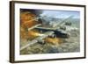 Hell's Wench on Fire over Ploesti-null-Framed Giclee Print