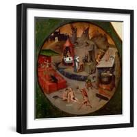 Hell, Tondo, Detail from the Panel of the Seven Deadly Sins-Hieronymus Bosch-Framed Giclee Print