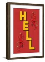 Hell, Two Devils-null-Framed Art Print