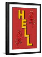 Hell, Two Devils-null-Framed Art Print