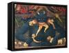 Hell with Damned Being Devoured by Devil-null-Framed Stretched Canvas