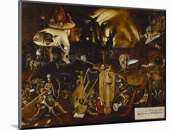 Hell-Hieronymus Bosch-Mounted Premium Giclee Print