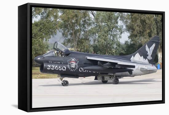 Hellenic Air Force Ta-7 Corsair Ii at Araxos Air Base, Greece-Stocktrek Images-Framed Stretched Canvas