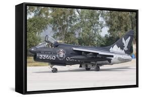 Hellenic Air Force Ta-7 Corsair Ii at Araxos Air Base, Greece-Stocktrek Images-Framed Stretched Canvas