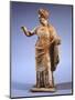 Hellenistic Tanagrina, Terracotta Statue from Tanagra, Greece-null-Mounted Giclee Print