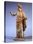 Hellenistic Tanagrina, Terracotta Statue from Tanagra, Greece-null-Stretched Canvas