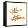 Hello Autumn I on Cream-Anne Tavoletti-Framed Stretched Canvas