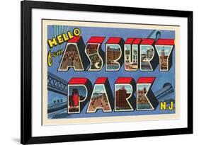 Hello from Asbury Park, New Jersey-null-Framed Art Print