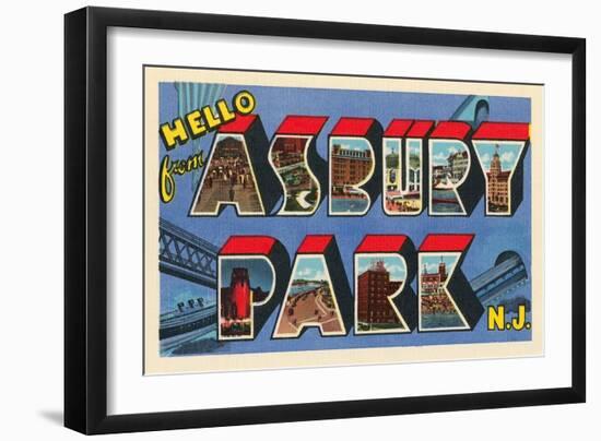 Hello from Asbury Park, New Jersey-null-Framed Art Print