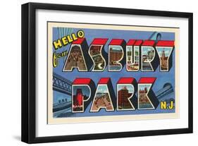 Hello from Asbury Park, New Jersey-null-Framed Art Print