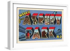 Hello from Asbury Park, New Jersey-null-Framed Art Print