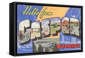 Hello from Casper, Wyoming-null-Framed Stretched Canvas