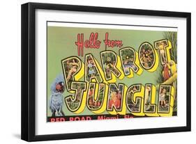 Hello from Parrot Jungle, Miami, Florida-null-Framed Art Print