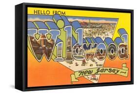 Hello from Wildwood, New Jersey-null-Framed Stretched Canvas
