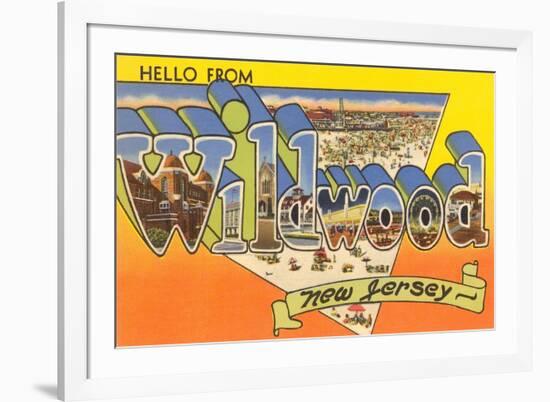 Hello from Wildwood, New Jersey-null-Framed Premium Giclee Print