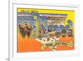 Hello from Wildwood, New Jersey-null-Framed Premium Giclee Print