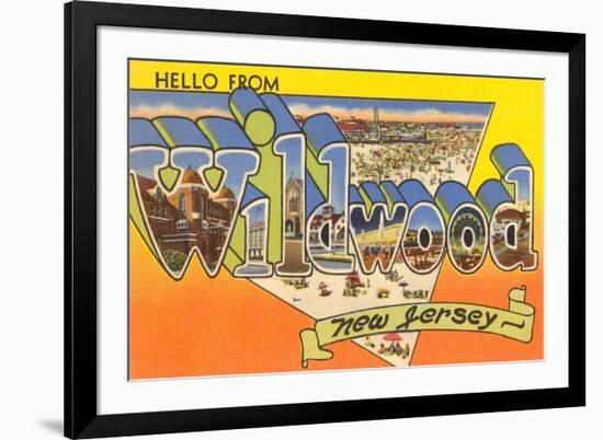 Hello from Wildwood, New Jersey-null-Framed Premium Giclee Print