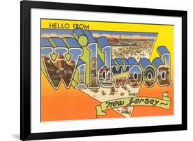 Hello from Wildwood, New Jersey-null-Framed Premium Giclee Print