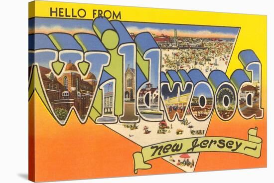 Hello from Wildwood, New Jersey-null-Stretched Canvas