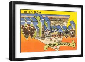 Hello from Wildwood, New Jersey-null-Framed Art Print