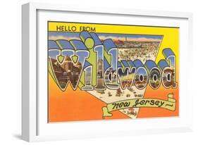 Hello from Wildwood, New Jersey-null-Framed Art Print