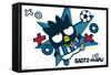 Hello Kitty and Friends: 21 Sports - Badtz-Maru Soccer-Trends International-Framed Stretched Canvas