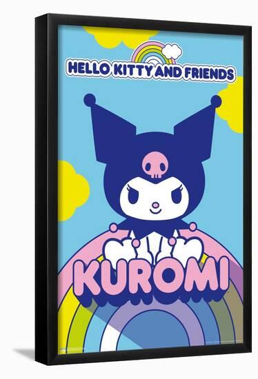 Hello Kitty and Friends: 22 Over The Rainbow - Kuromi-Trends International-Framed Poster