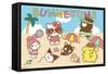 Hello Kitty and Friends: 22 Seize The Moment - Beach-Trends International-Framed Stretched Canvas