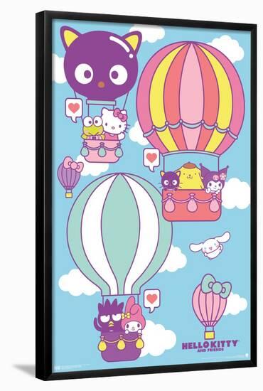 Hello Kitty and Friends: 22 Seize The Moment - Hot Air Balloons-Trends International-Framed Poster