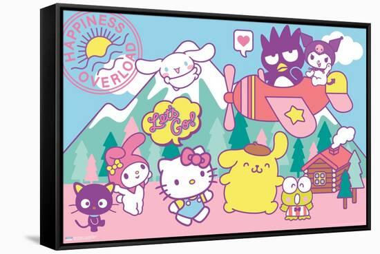 Hello Kitty and Friends: 22 Spring - Happiness Overload-Trends International-Framed Stretched Canvas