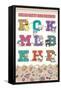 Hello Kitty and Friends: 24 College Letter - Group-Trends International-Framed Stretched Canvas