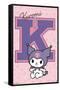 Hello Kitty and Friends: 24 College Letter - Kuromi-Trends International-Framed Stretched Canvas