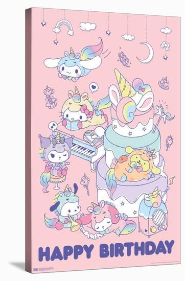 Hello Kitty and Friends - Happy Birthday-Trends International-Stretched Canvas