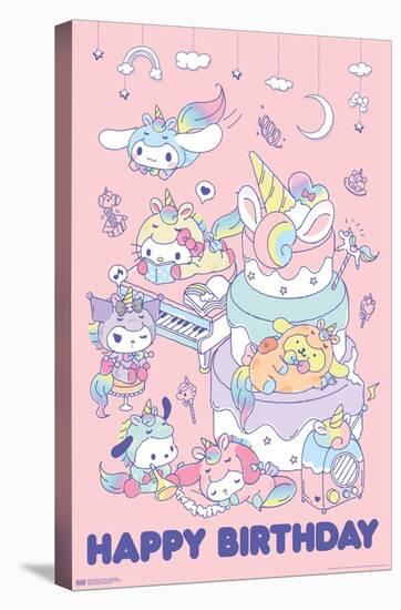 Hello Kitty and Friends - Happy Birthday-Trends International-Stretched Canvas