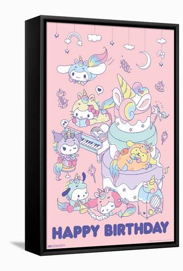 Hello Kitty and Friends - Happy Birthday-Trends International-Framed Stretched Canvas