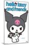 Hello Kitty and Friends: Hello - Kuromi Feature Series-Trends International-Mounted Poster