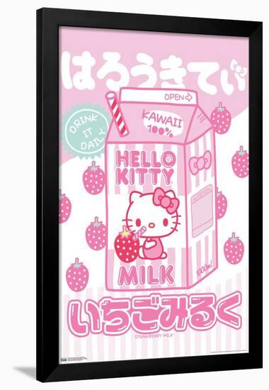 Hello Kitty and Friends - Kawaii Milk-Trends International-Framed Poster