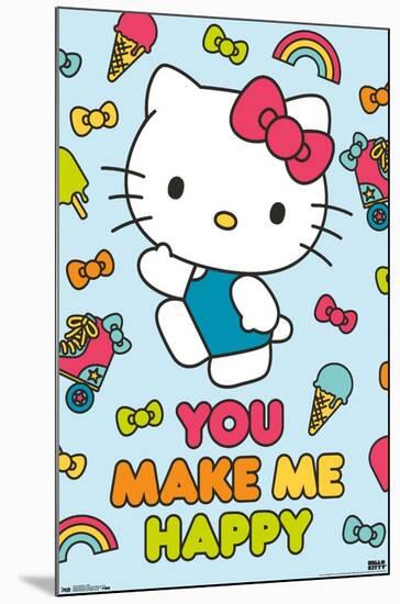 Hello Kitty - Happy-null-Mounted Standard Poster