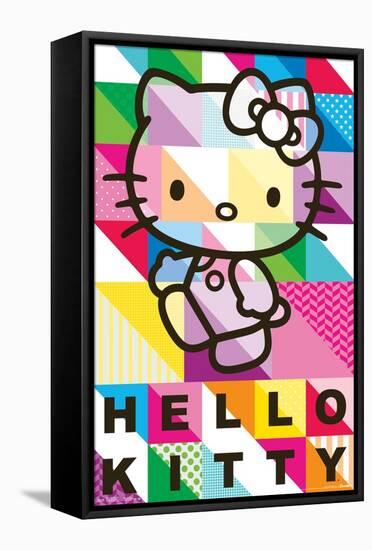 Hello Kitty - Patterns-Trends International-Framed Stretched Canvas